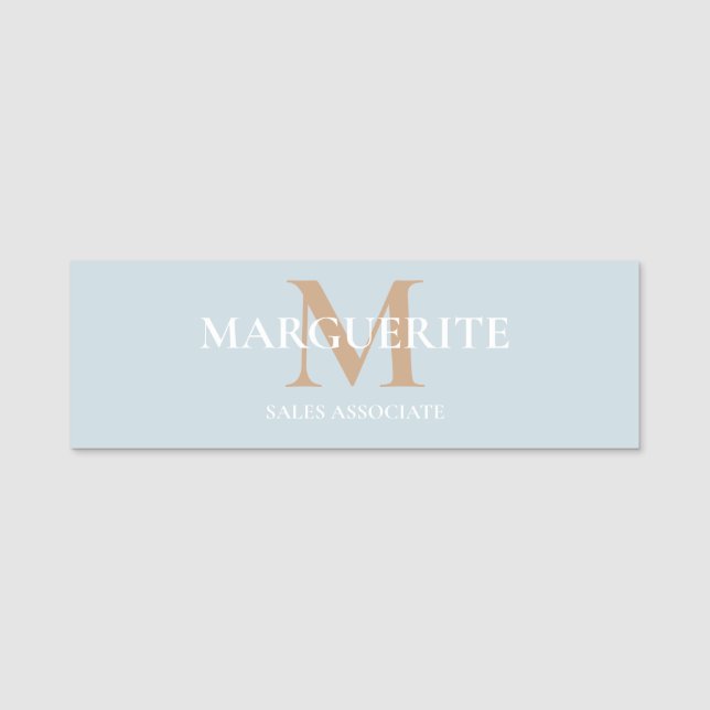 Personalized Name Monogram Namensschild (Vorderseite)