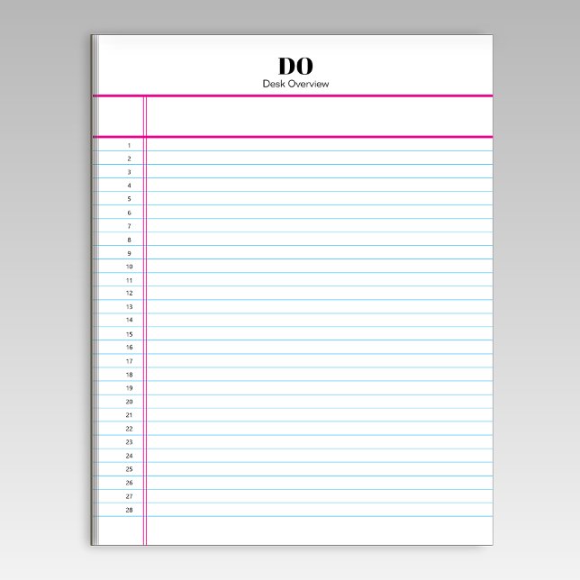 Personalized Name Monogram Numbered List Notepad Notizblock (Von Creator hochgeladen)