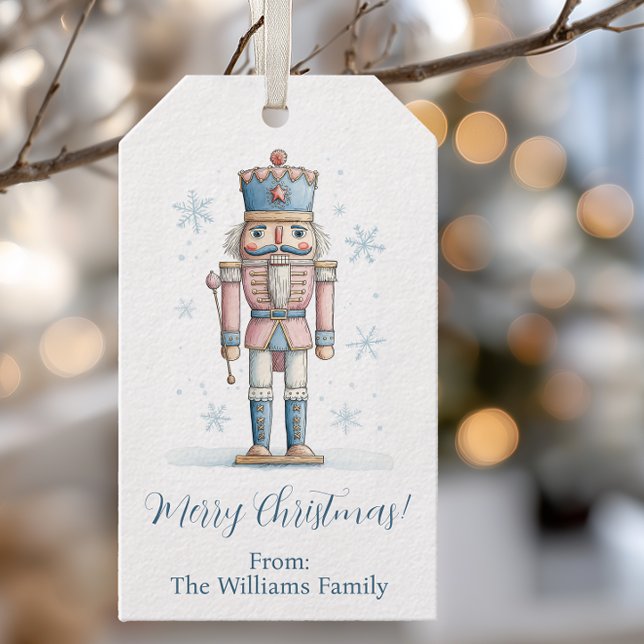 Personalized Name Nutcracker Christmas Geschenkanhänger (Personalized Nutcracker Christmas Gift and Favor Tag)