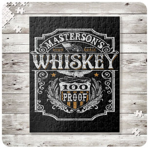 Personalized NAME Old West Whiskey Brewery Bar Puzzle