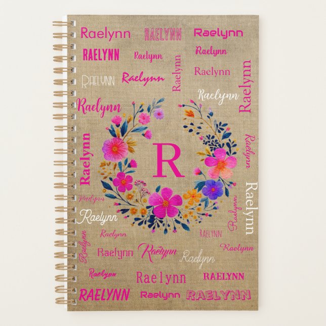 Personalized Name Planner Add your Name Planer (Vorderseite)