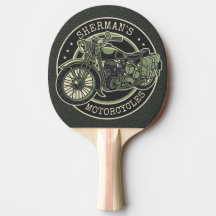 Personalized NAME Retro Military Motorcycle Biker