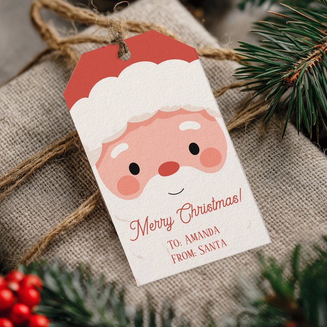 Personalized Name Santa Christmas Geschenkanhänger (Personalized Santa Christmas Gift Name Tag)