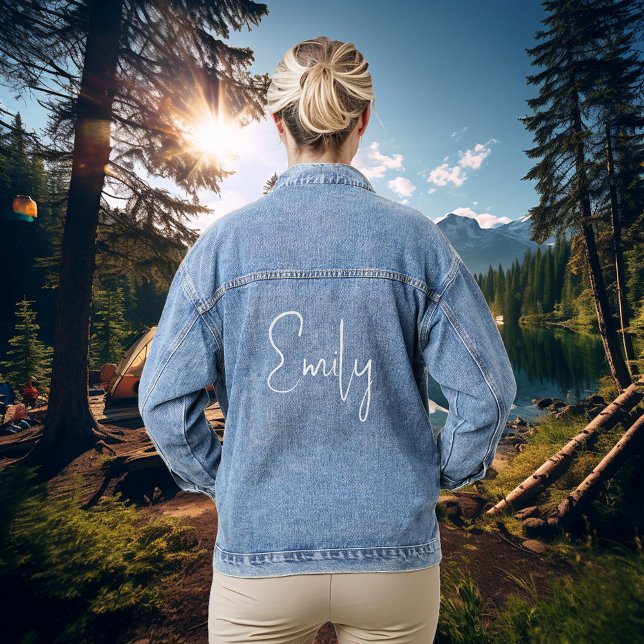 Personalized name Script Custom Jeansjacke (Von Creator hochgeladen)