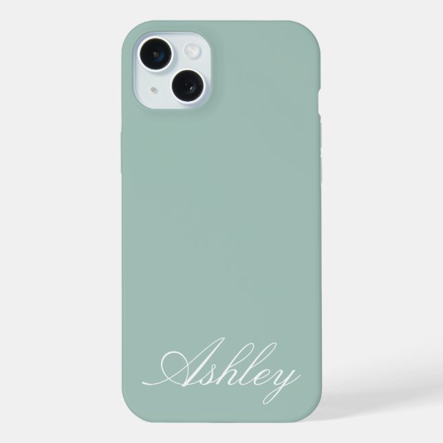 Personalized Name Stylish Modern Elegant Minimal  iPhone Hülle (Rückseite)