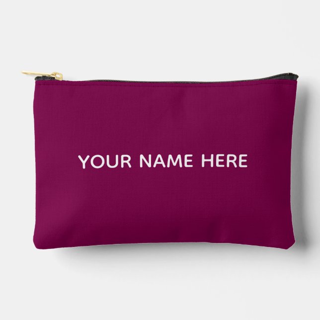 Personalized Name Stylish Modern Elegant Minimal  Zubehörtasche (Vorderseite)