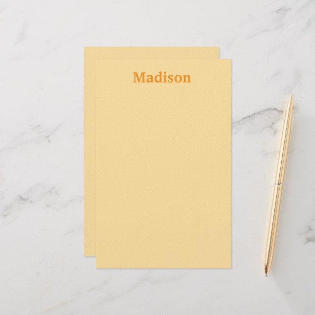 PERSONALIZED NAME STYLISH MODERN OFFICE SCHOOL  BRIEFPAPIER (Vorderseite/Rückseite Beispiel)