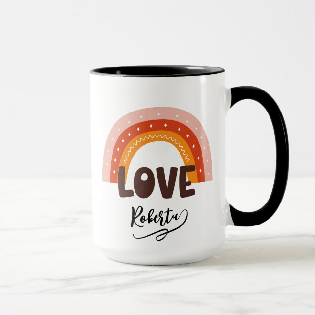 Personalized name Valentine's day  Tasse (Rechts)