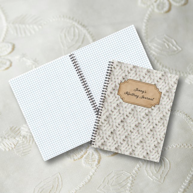 Personalized Name Yarn Pattern Knitting Journal Notizbuch (Von Creator hochgeladen)
