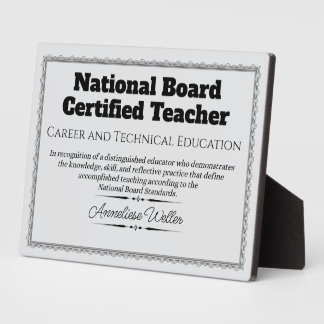 Personalized National Board Certified Teacher Fotoplatte