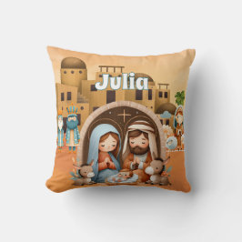 Personalized Nativity  Kissen