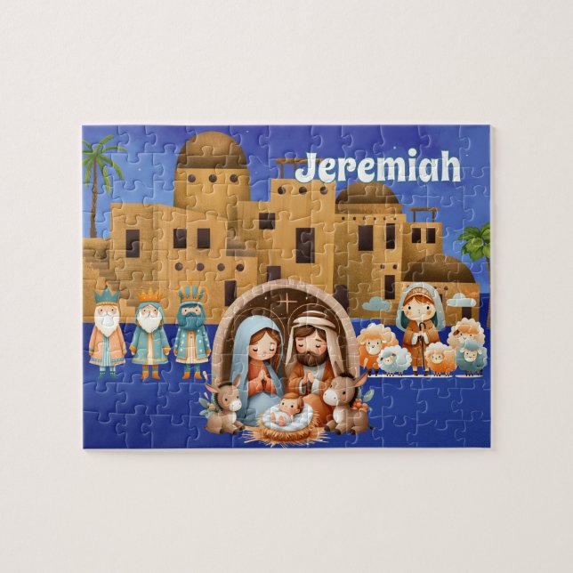 Personalized Nativity  Puzzle (Horizontal)