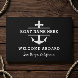 Personalized Nautical Welcome Aboard Anchor Fußmatte