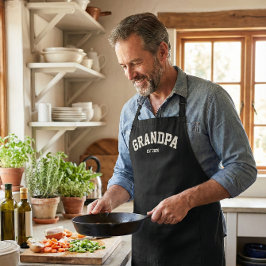 Personalized New Grandpa Est Date Father's Day Schürze