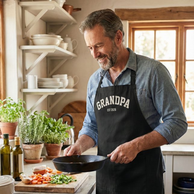 Personalized New Grandpa Est Date Father's Day Schürze (Von Creator hochgeladen)