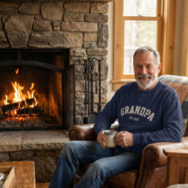 Personalized New Grandpa Est Date Father's Day Sweatshirt