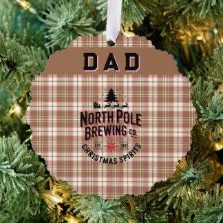 Personalized North Pole Brewing Holiday Ornament Karte