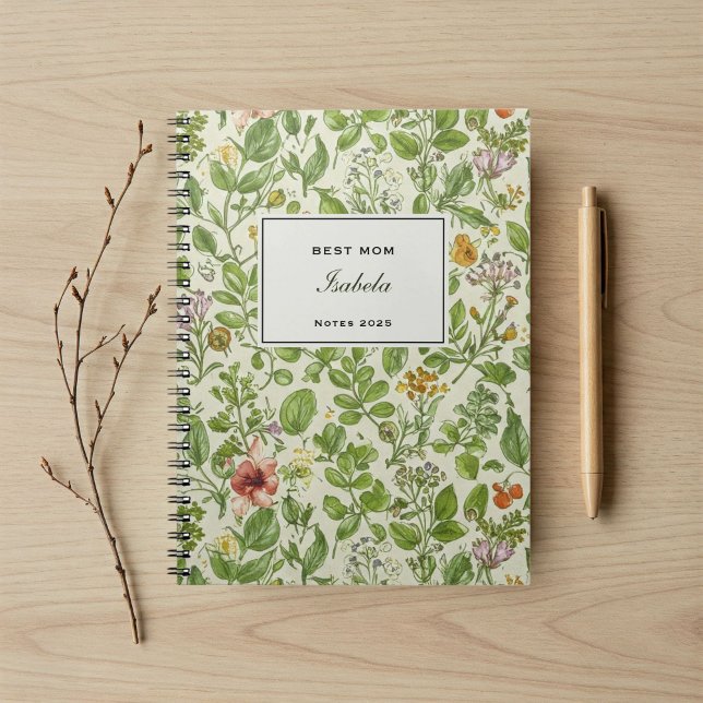 Personalized Notebook for Moms, Unique Floral  Notizblock (Von Creator hochgeladen)