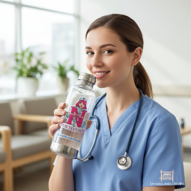 Personalized Nurse Alphabet N Gift Quadratischer Aufkleber (Von Creator hochgeladen)