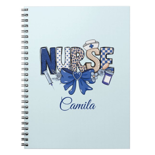 Personalized Nurse Notebook | Custom Nurse Journal Notizblock (Vorderseite)
