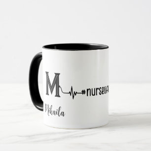 Personalized Nurse Stethoscope Monogram Medical  Tasse