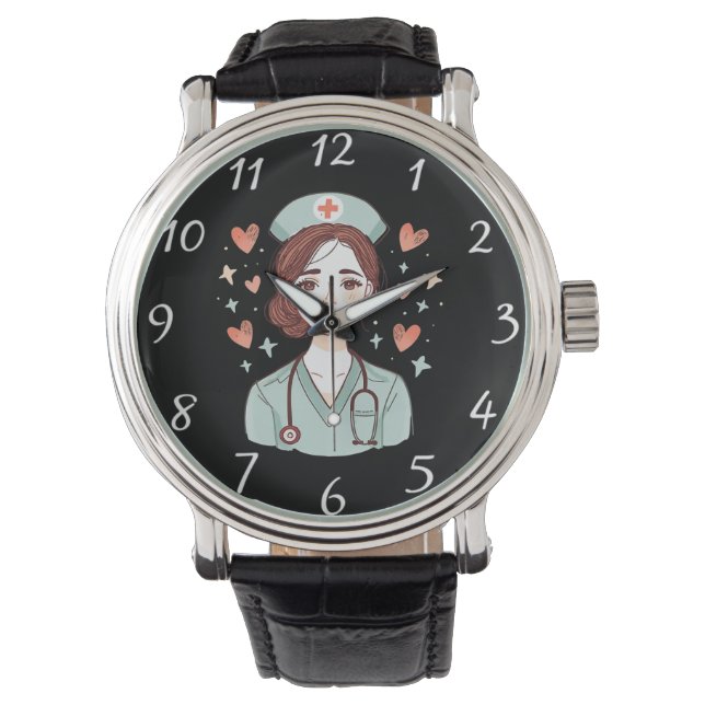 Personalized Nurse Watch | Add Your Photo Armbanduhr (Vorderseite)