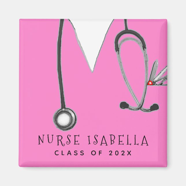 personalized nursing school graduation gift magnet (Vorne)