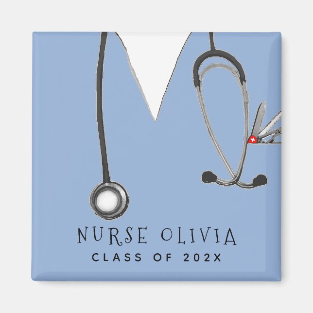 personalized nursing school graduation keepsake magnet (Vorne)