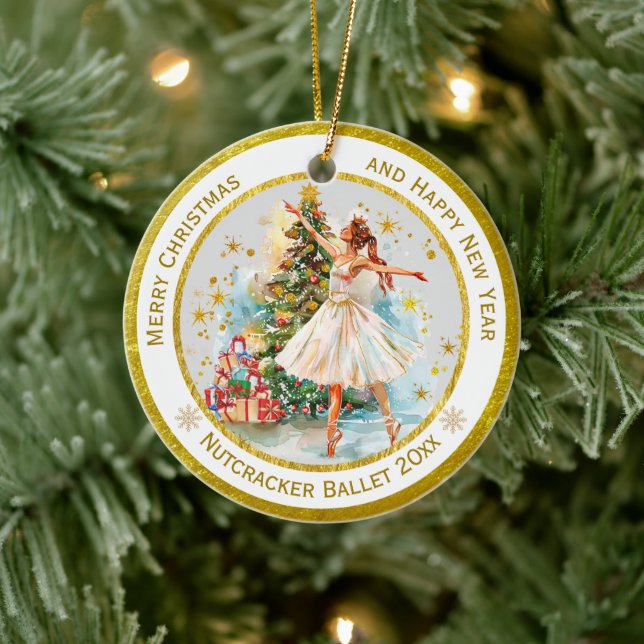 Personalized Nutcracker Ballet Christmas - Gift Keramik Ornament (Baum)