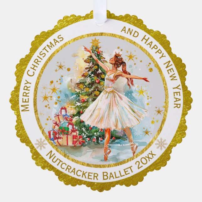 Personalized Nutcracker Ballet Christmas - Gift Ornament Karte (Vorderseite)