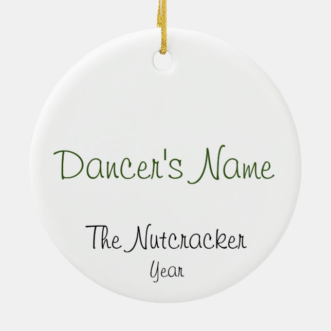 Personalized Nutcracker Clara Keepsake  Ceramic Or Keramik Ornament (Hinten)