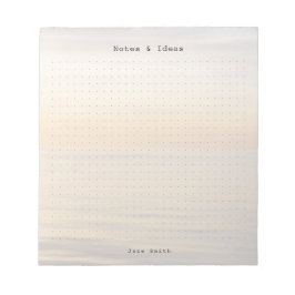 Personalized ocean sunset aesthetic dot Grid Notizblock