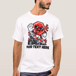 Personalized Octagon Name & Custom Text T-Shirt