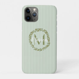 Personalized Olive Wreath Monogram  Case-Mate iPhone Hülle
