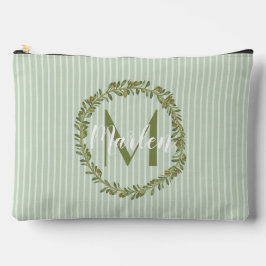 Personalized Olive Wreath Monogram  Zubehörtasche