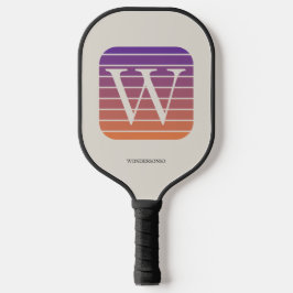 Personalized Ombre Monogram square Pickleball Schläger