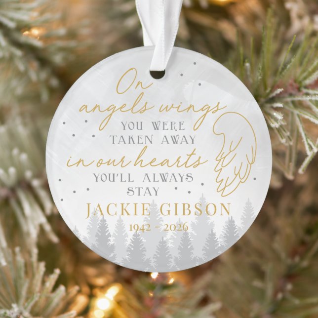 Personalized On Angels Wings Ornament (Baum)
