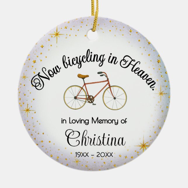 Personalized Ornament | Bicyclist "In Memory" (Vorne)