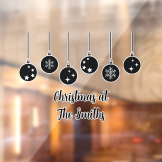 Personalized Ornament Christmas Window Cling Fensteraufkleber