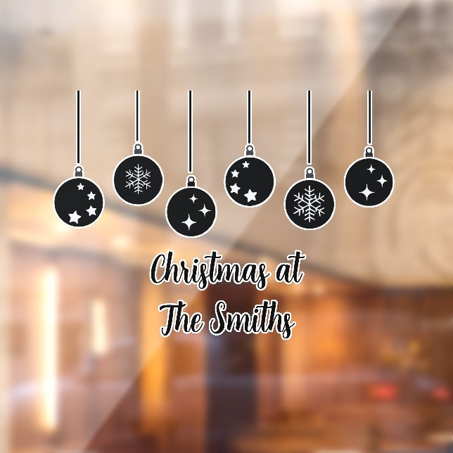 Personalized Ornament Christmas Window Cling Fensteraufkleber (Blatt 2)