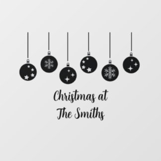 Personalized Ornament Christmas Window Cling Fensteraufkleber