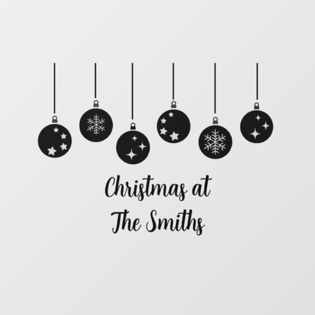 Personalized Ornament Christmas Window Cling Fensteraufkleber (Blatt)