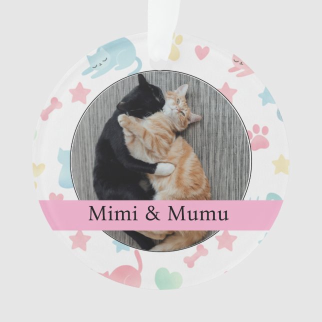 Personalized Ornament – Mimi & Mumu Cats (Vorderseite)