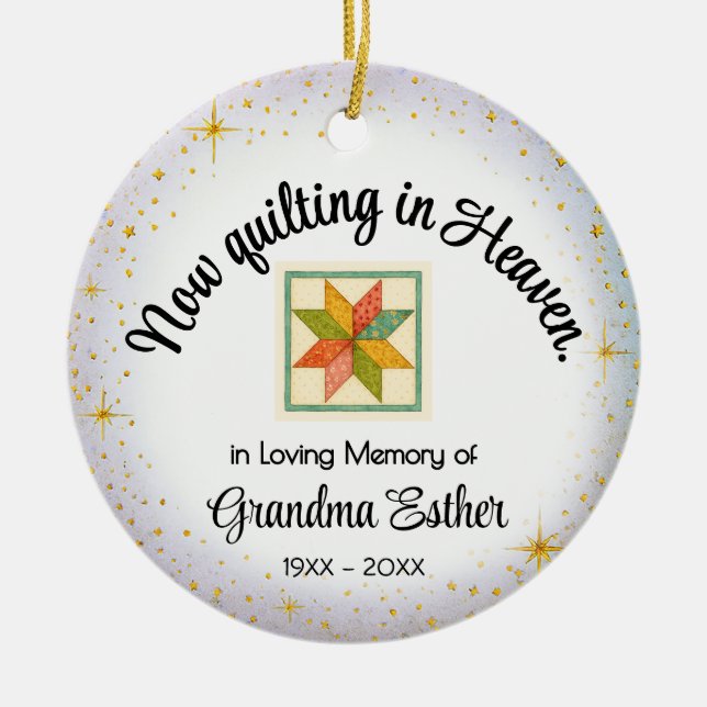 Personalized Ornament | Quilter "In Memory" (Vorne)