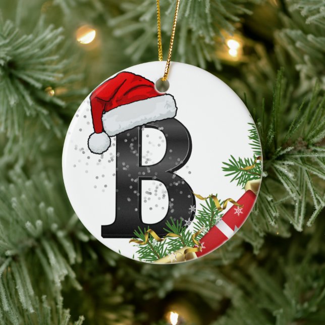 Personalized Ornament with Letter (Baum)