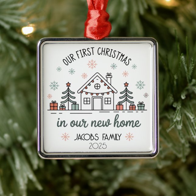Personalized Our First Christmas Ornament (Baum)