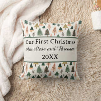 Personalized Our First Christmas Together Holiday  Kissen