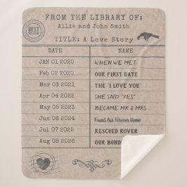 Personalized "Our Love Story" Library Card Sherpadecke