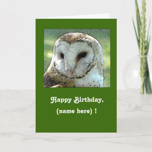 Personalized Owl Hooting Birthday Card Karte