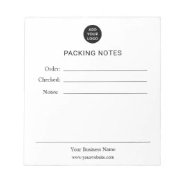 Personalized Packing Notes Notepad Notizblock